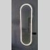 Велике дзеркало КАПСУЛА з фронтальним LED підсвічуванням на повний зріст в чорній металевій рамі 