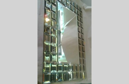 Зеркало "Квадратики" с фацетными накладками 540х720 мм