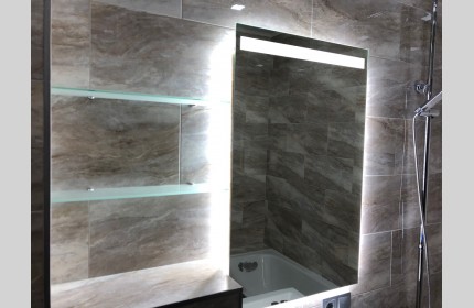 Зеркало для ванны с яркой LED подсветкой "Амбилайт"