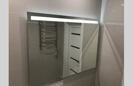 Большое зеркало для ванны с LED подсветкой