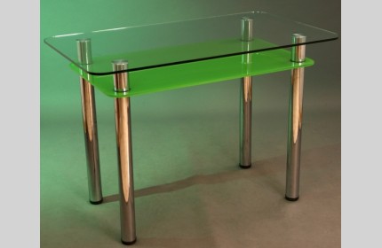 Скляний обідній стіл «Зелений»